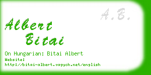 albert bitai business card